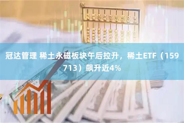 冠达管理 稀土永磁板块午后拉升，稀土ETF（159713）飙升近4%